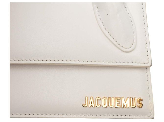 Jacquemus Le Chiquito Long in pelle di vitello liscia bianca - vista 5
