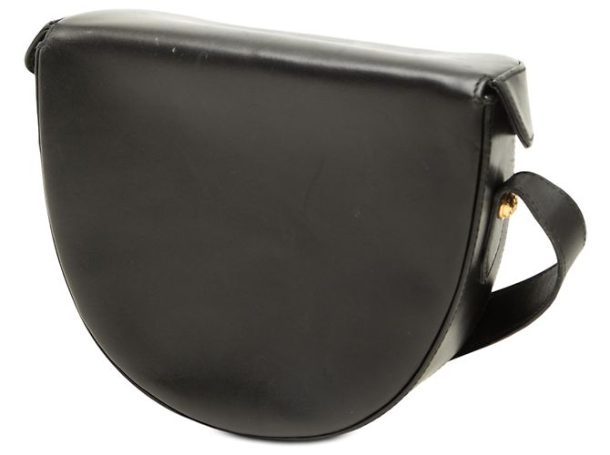 Salvatore Ferragamo Borsa a tracolla a mezzaluna in pelle nera Ferragamo - vista 2