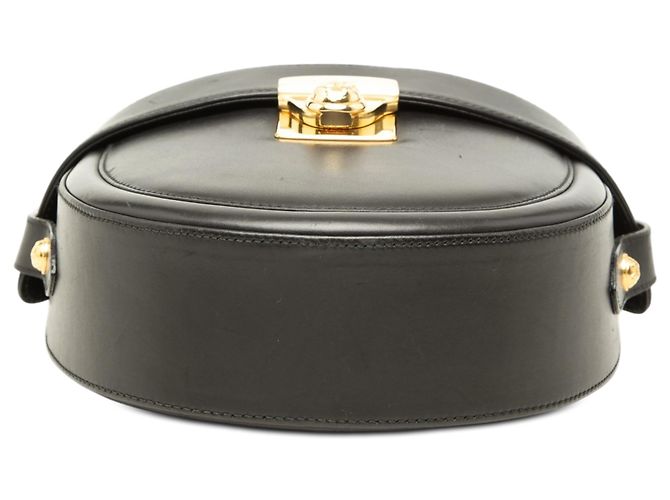Salvatore Ferragamo Borsa a tracolla a mezzaluna in pelle nera Ferragamo - vista 3