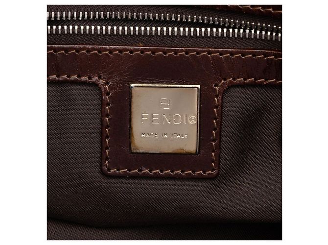 Borsa a mano Fendi in velluto a coste marrone - vista 5
