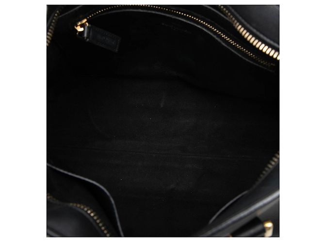 Autre Marque Borsa Cabas Satchel piccola in pelle monogramma nera Saint Laurent - vista 4