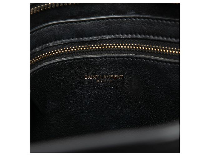 Autre Marque Borsa Cabas Satchel piccola in pelle monogramma nera Saint Laurent - vista 5