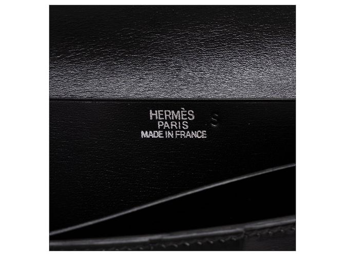 Béarn Cartera Hermès Bearn de piel Box Calf negra - vista 5