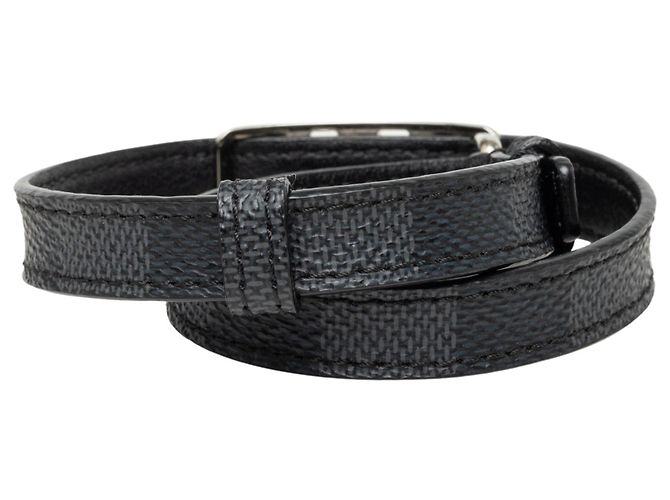 Bracciale Louis Vuitton Black Damier Graphite Sign It - vista 3
