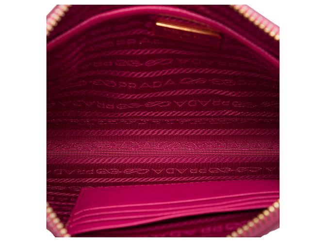 Borsa a tracolla Prada in Saffiano rosa - vista 4