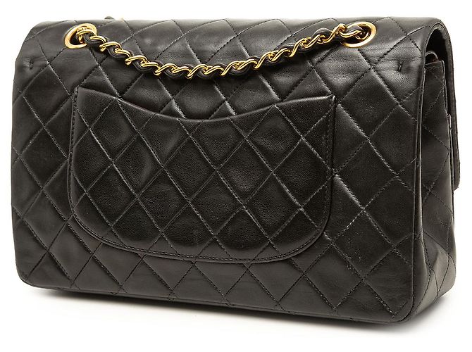 Chanel Black Medium Classic Lambskin Double Flap - vista 2