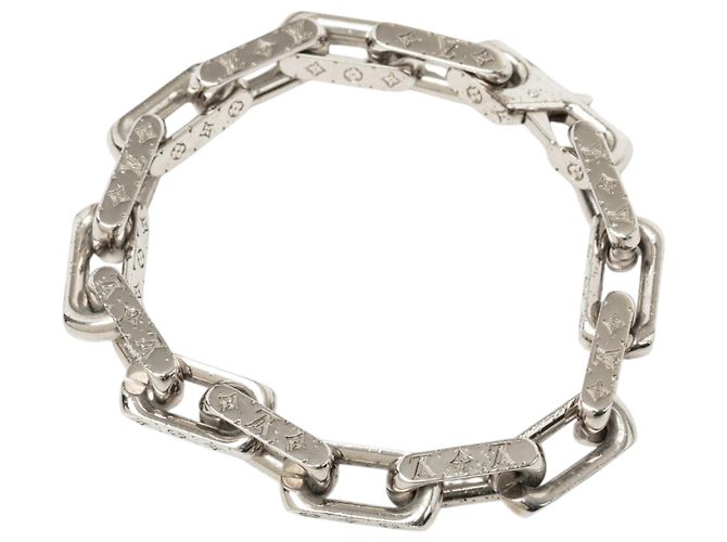 Bracciale a catena Monogram Louis Vuitton in acciaio inossidabile argento L - vista 2