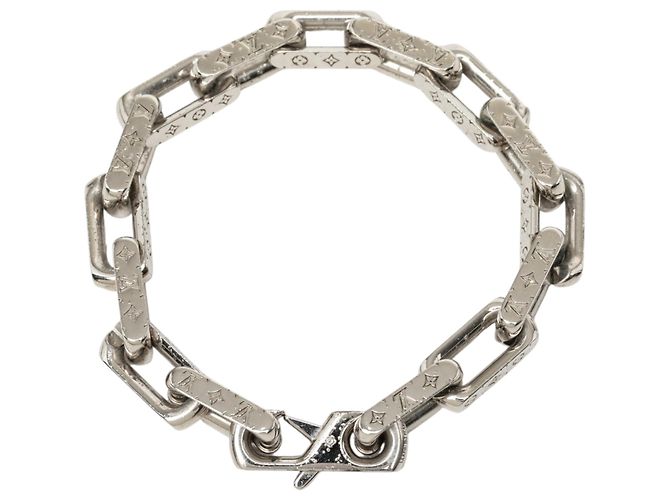 Bracciale a catena Monogram Louis Vuitton in acciaio inossidabile argento L - vista 3