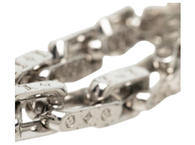Bracciale a catena Monogram Louis Vuitton in acciaio inossidabile argento L - vista 5