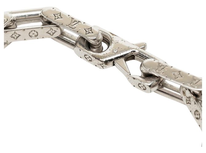 Bracciale a catena Monogram Louis Vuitton in acciaio inossidabile argento L - vista 6