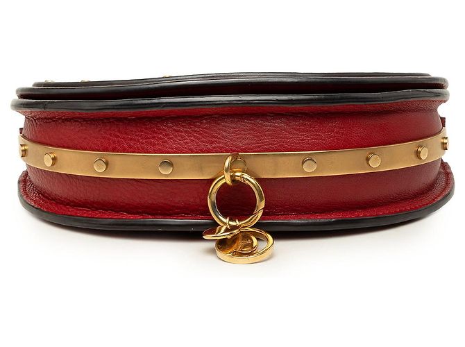 Borsa Nile Mini Chloé in pelle di vitello rossa - vista 3