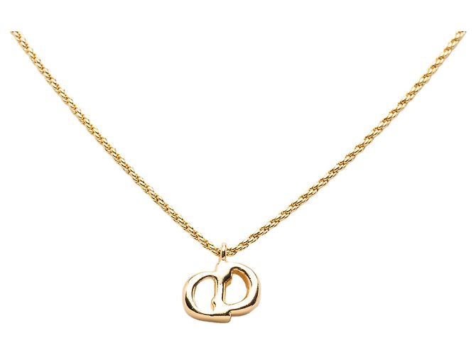 Collana Dior Gold con pendente logo CD placcato in oro - vista 2