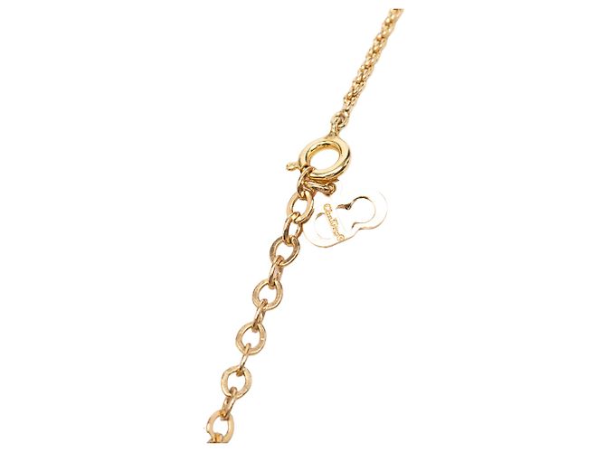 Collana Dior Gold con pendente logo CD placcato in oro - vista 4