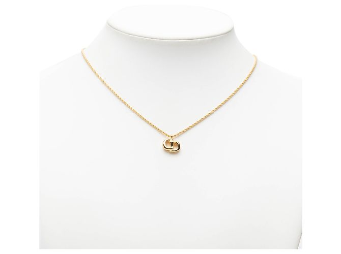 Collana Dior Gold con pendente logo CD placcato in oro - vista 6