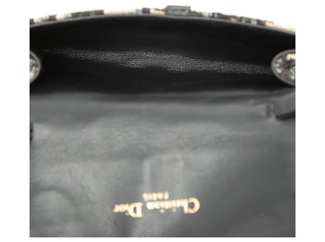 Pouch a catena Dior Blue Nano Oblique Canvas Saddle - vista 4