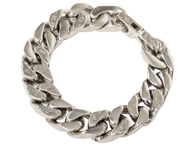Bracciale a catena Monogram in ottone argentato Louis Vuitton - vista 2