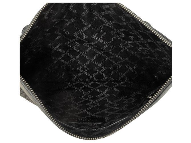 Pochette da polso Versace in pelle embossed nera Medusa - vista 4