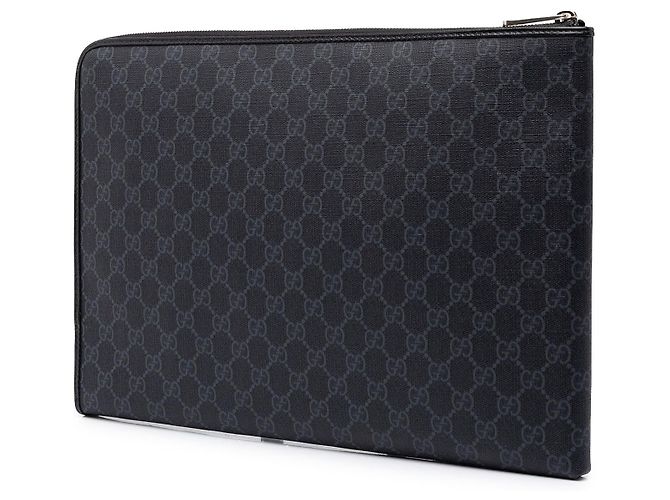 Gucci Clutch Black GG Supreme Interlocking G - vista 2