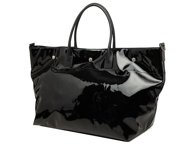 Autre Marque Borsa shopper Rive Gauche Saint Laurent in PVC nero maxi - vista 2
