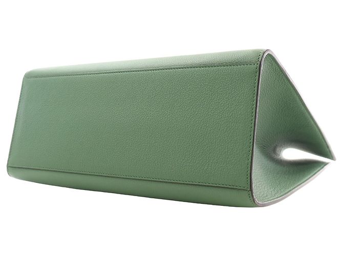 Fendi Borsa Shopper Sunshine Media in Pelle Verde - vista 15
