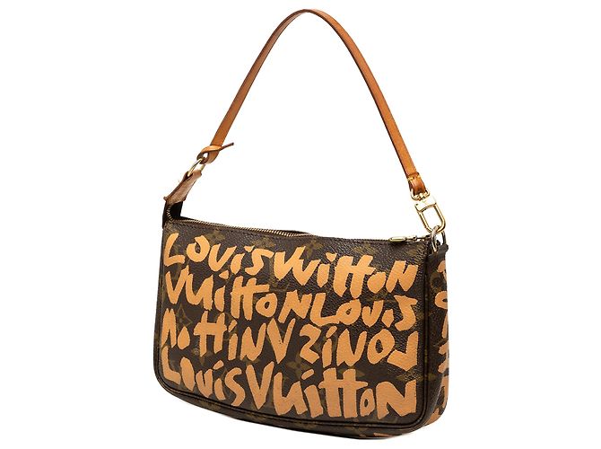 Louis Vuitton Brown Stephen Sprouse Monogram Graffiti Pochette Accessoires - vista 2