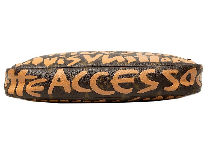 Louis Vuitton Brown Stephen Sprouse Monogram Graffiti Pochette Accessoires - vista 3