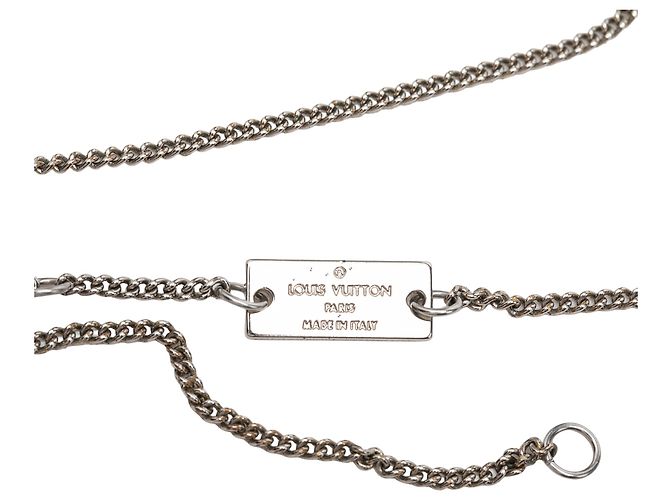 Louis Vuitton Silver Brass Monogram Charms Halskette - Ansicht 4
