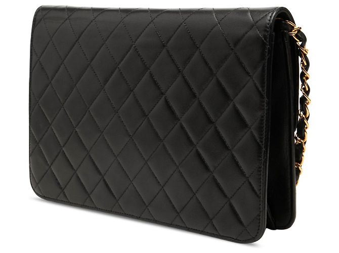 Chanel Black Medium CC Quilted Lambskin Single Flap - vista 2