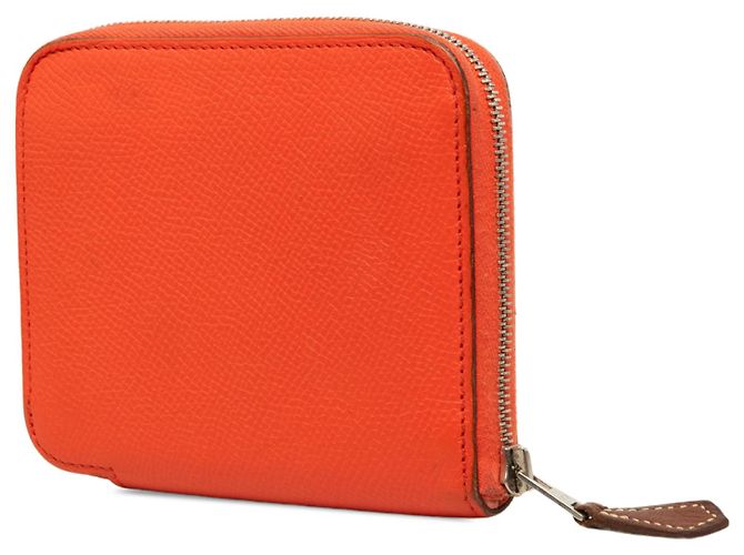 Portafoglio Compatto Hermès Orange Epsom Silk In - vista 2