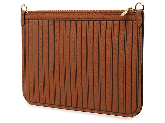 Louis Vuitton Pochette Neverfull MM in pelle di vitello Inside Out Marrone - vista 2