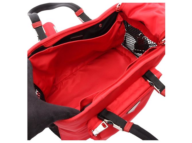 Prada Trasportino convertibile per animali in Re-Nylon rosso - vista 3