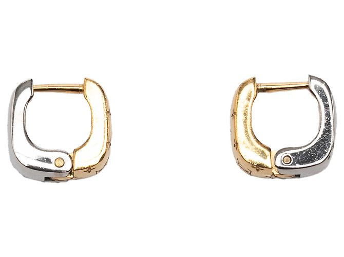 Louis Vuitton Gold Gold Plated Nanogram Creolen - Ansicht 3