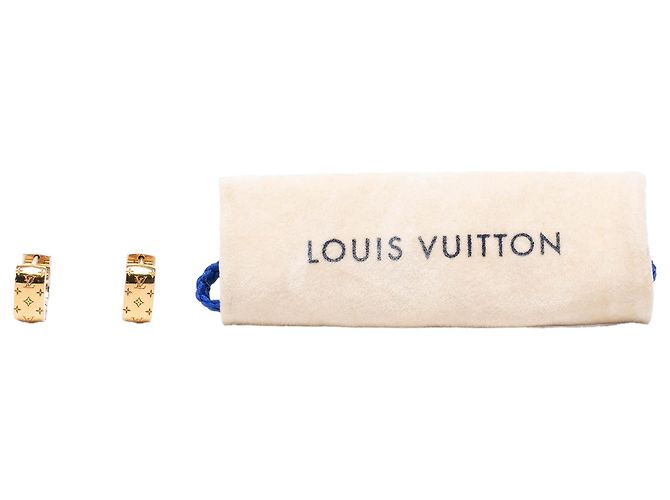 Louis Vuitton Gold Gold Plated Nanogram Creolen - Ansicht 5