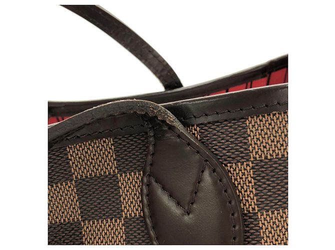 Borsa Louis Vuitton Damier Neverfull MM - vista 3