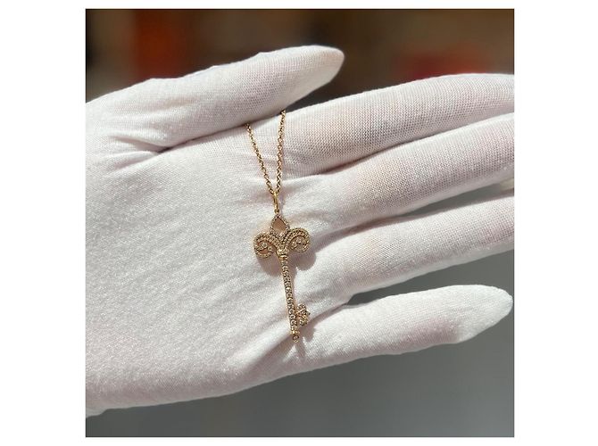 Collana Chiave Tiffany & Co. Oro Rosa 18k Diamante - vista 5