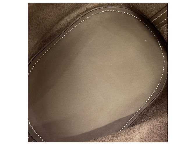 Hermès Borsa Hermes Kara Tote in Etoupe Gray - vista 10
