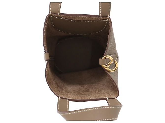 Hermès Borsa Hermes Kara Tote in Etoupe Gray - vista 5