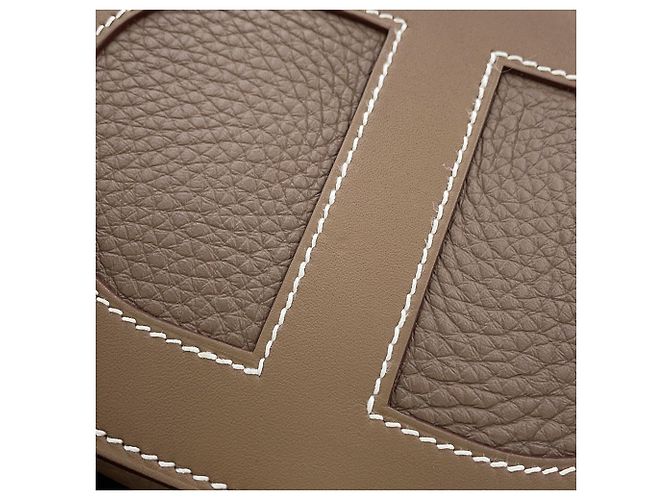 Hermès Borsa Hermes Kara Tote in Etoupe Gray - vista 7