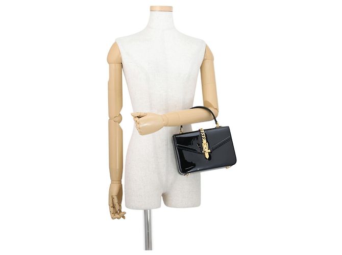 Borsa smaltata Gucci Sylvie 1969 - vista 4