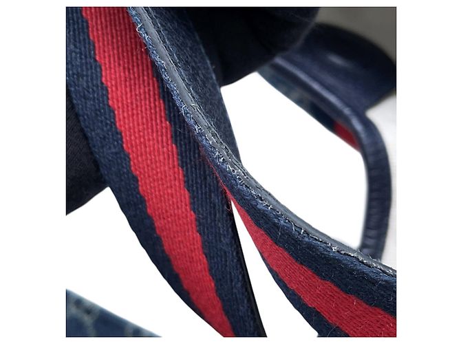 Borsa Tote Small Gucci Giglio GG in Denim - vista 13