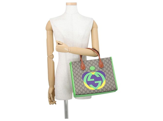 Borsa a mano Gucci GG Supreme in pelle - vista 4