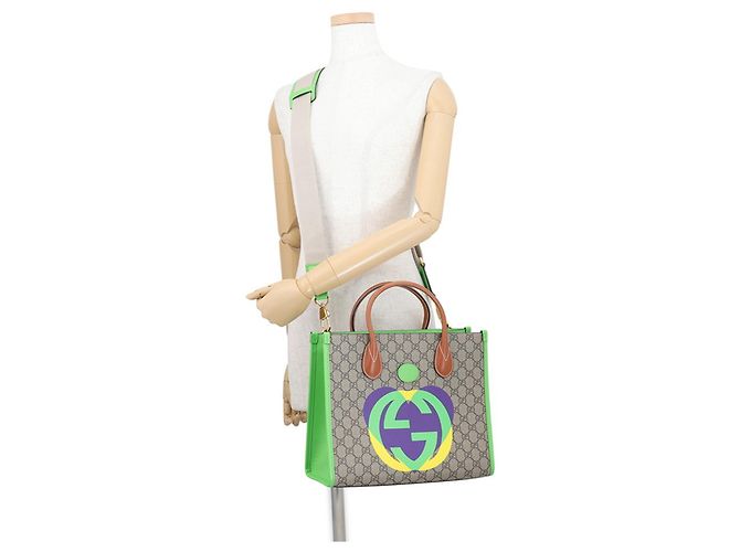 Borsa a mano Gucci GG Supreme in pelle - vista 5
