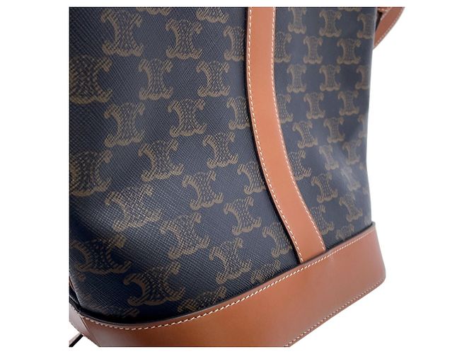 Céline Celine Triomphe Small Bucket Shoulder Bag - vista 10