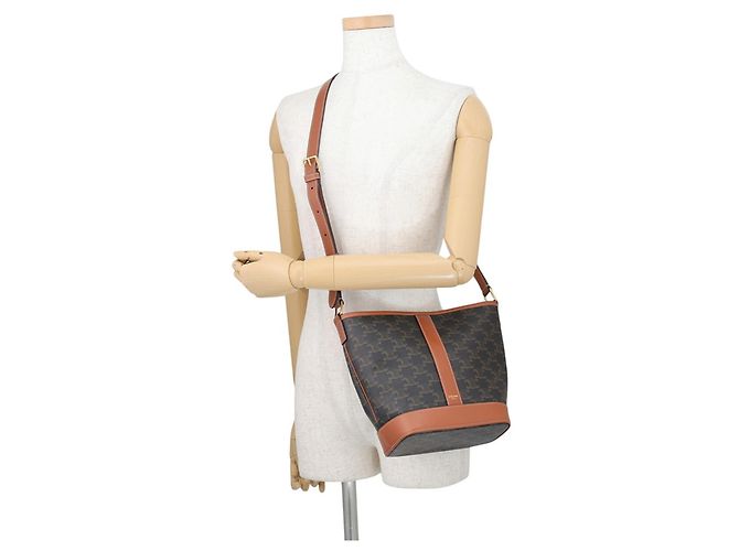 Céline Celine Triomphe Small Bucket Shoulder Bag - vista 4