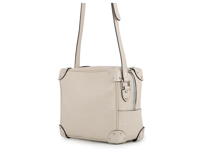 Borsa a tracolla Gucci in pelle avorio - vista 2