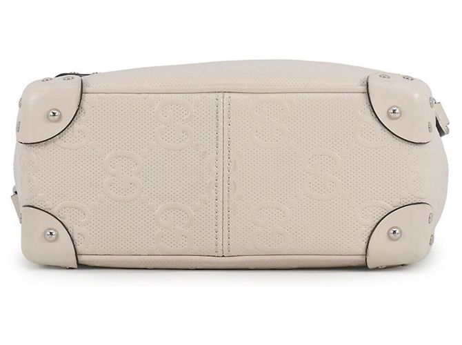 Borsa a tracolla Gucci in pelle avorio - vista 3