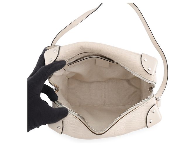 Borsa a tracolla Gucci in pelle avorio - vista 5
