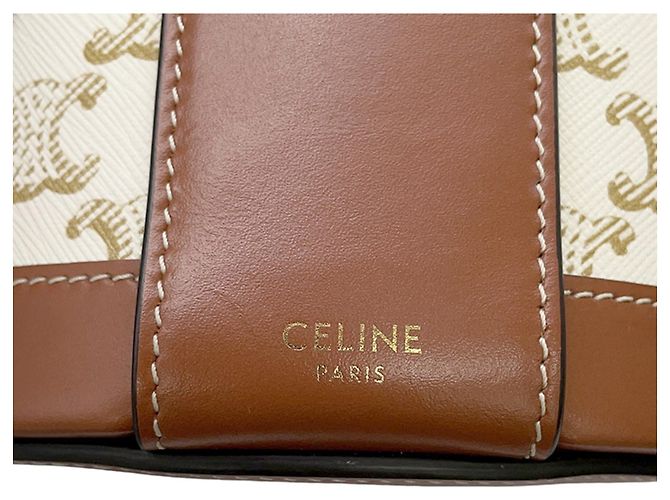 Céline Borsa a tracolla media in pelle Celine Triomphe Tambour - vista 13