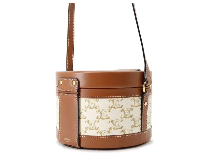 Céline Borsa a tracolla media in pelle Celine Triomphe Tambour - vista 2