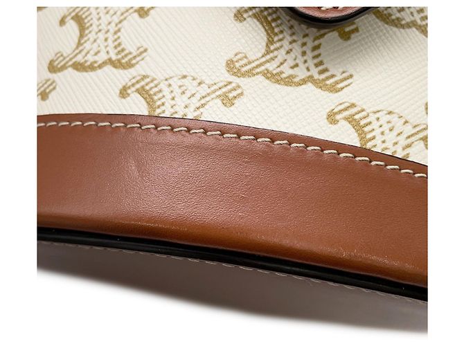 Céline Borsa a tracolla media in pelle Celine Triomphe Tambour - vista 6